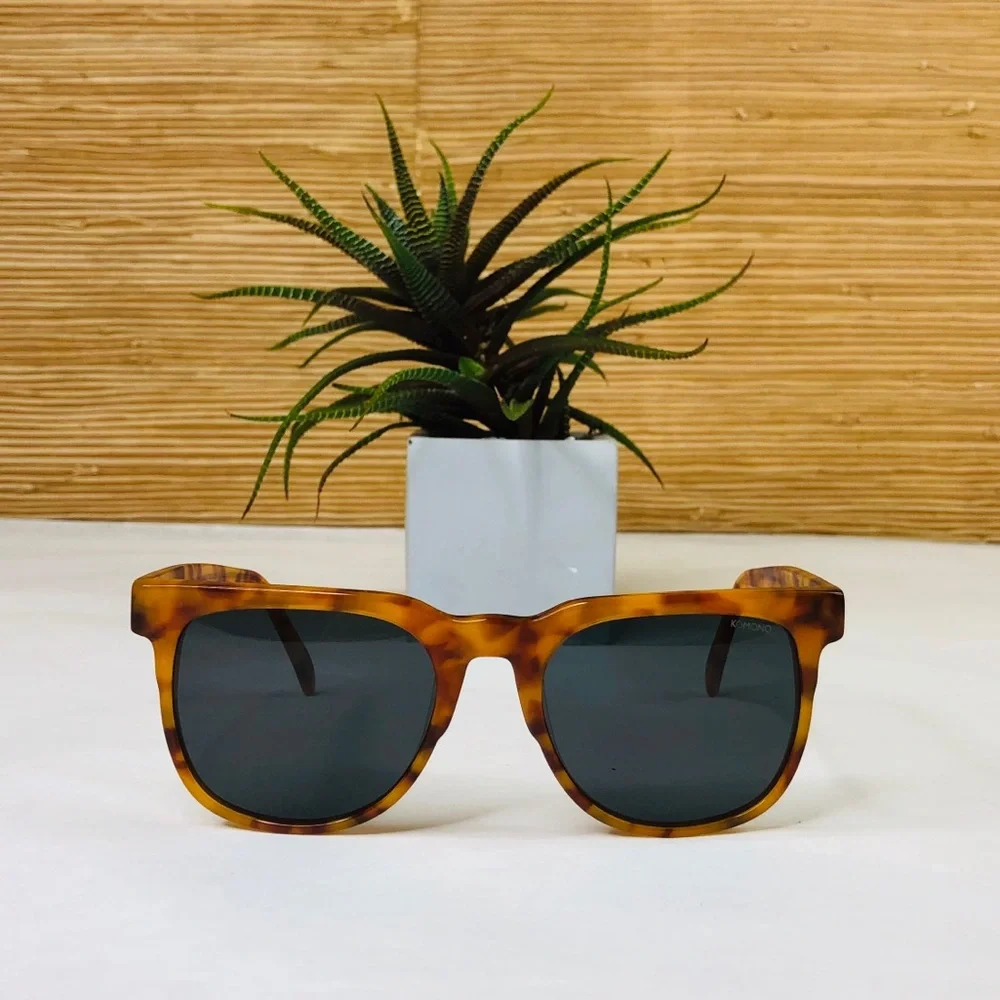 KOMONO Riviera Caramel Demi Sunglasses NEW Tortoise tan brown